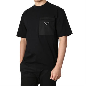 PRADA Dreieck Logo Nylon Pocket T-Shirt 47886596