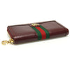 GUCCI Burgunder Leder Ophidia WEB Reißverschluss Geldbörse 523154 127391338 [P]