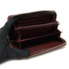GUCCI Burgunder Leder Ophidia WEB Reißverschluss Geldbörse 523154 127391338 [P]