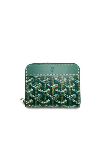 Goyard Matinon Zip Wallet PM Green Condition S 127393234
