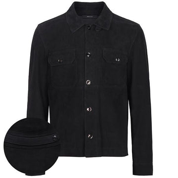 TOM FORD Schwarze Wildleder Hemdjacke 127394586