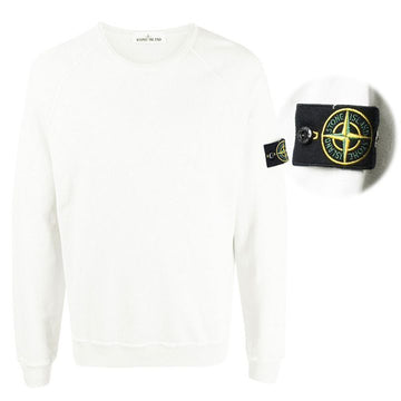 STONE ISLAND クルーネック スウェットシャツ ホワイト 741566060 V0001 155735048