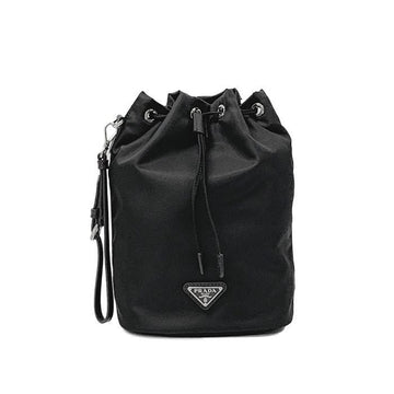 Prada Triangle Logo Re-Nylon Drawstring Bucket Pouch Bag 91696174