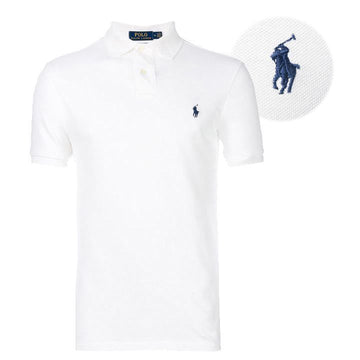 POLO RALPH LAUREN PK-T-Shirt mit blauem Pony 24SS weiß 155455405