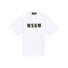 MSGM Logo Short Sleeve T-Shirt 3240MM94 227298 01 White 127481214 [P]