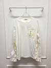 Dior X Sacai Embroidered Logo White Long Sleeve 127487530 [P]