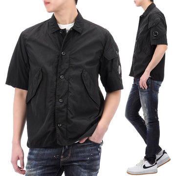 CP Company Lucky Chance Lens Wappen Chrome-R Short Sleeve Shirt 18CMOS035A 999 127648331