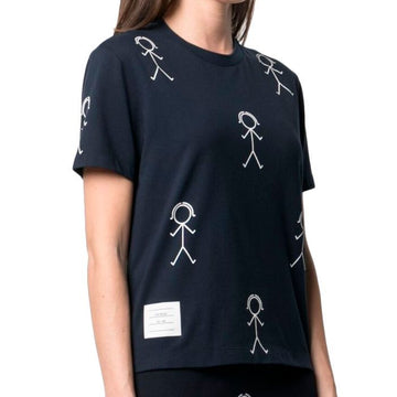 THOM BROWNE Damen MRS Thom Icon Druck Kurzarm-T-Shirt 07656 415 51944656