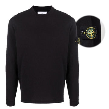STONE ISLAND ワッペン パッチ クルーネック コットン ニット 7615532B9 V0020 159299006 [P]