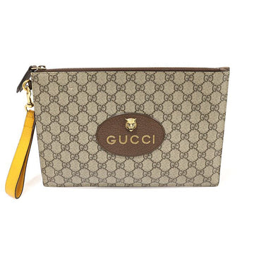Gucci 473956 GG Supreme Canvas Neo Vintage Strap Pouch Clutch 128279804