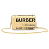 BURBERRY ラフィア ブラック レザー ホスパリー プリント ローラ チェーン ショルダーバッグ 80302291 128279868 [P]