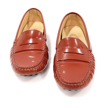 Tods Red Brown Patent Gommino Moccasin Driving Loafers Women 35.5 128280489