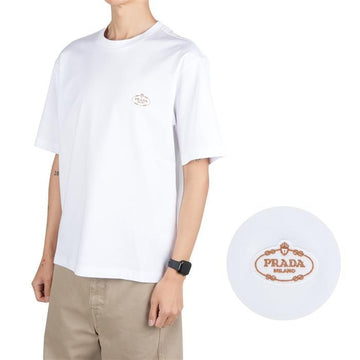 Prada Logo Patch Short Sleeve T-Shirt UJN837 240 F0009 SWM2 128280356