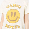 GANNI Hotel Smiley Logo T-Shirt Gelb T3224 302 128280419 [P]