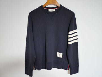 THOM BROWNE 2 Navy Diagonal Armband Stitch Herren Sweatshirt MJT021H 00535 128296065