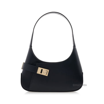 SALVATORE FERRAGAMO 21 6295 NERO 0768597 FW24 女性間知尼バックルホーボーバッグ 128305160