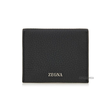 Zegna LHCVM E1787Z NER SS25 Men's Logo Cardholder 128305473