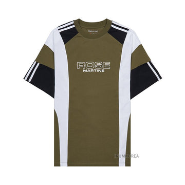 MARTINE ROSE 630JE01411D GRN SS25 メンズ オーバーサイズ パネル Tシャツ 128305555