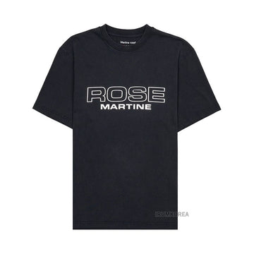 MARTINE ROSE 603JE01002D BLK SS25 メンズ ロゴ プリント Tシャツ 128305556