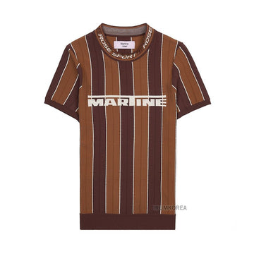 MARTINE ROSE BRW SS25 Herren Logo Tight T-Shirt 959YA12700 128305565