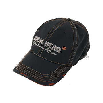 MARTINE ROSE Baseballkappe mit gesticktem Logo schwarz-orange SS25 1168WP13014 128305803