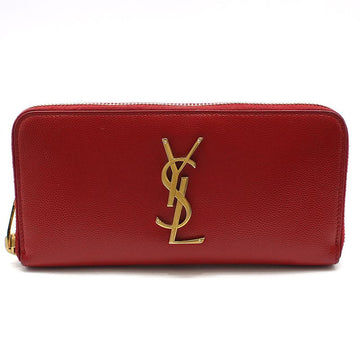 Saint Laurent Red Caviar Zip Long Wallet 370776 128374822