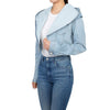 ALAIA Damen Hoodie Cropped Jeansjacke AA9V03066T587 508 128543204 [P]