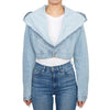 ALAIA Damen Hoodie Cropped Jeansjacke AA9V03066T587 508 128543204 [P]