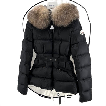 Moncler Boed Fox Fur Women's Down Jacket Black 128547573