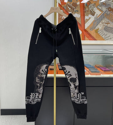 PHILIPP PLEIN スカルジョガーパンツ ブラック 128665427