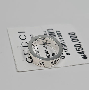 GUCCI GG Logo Klassische Schriftzug Ring (9) 128742473