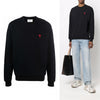 AMI Heart A Logo Embroidered Sweatshirt BFUSW001 730 45117759 [P]