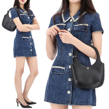 Courreges 25SS Holy Leather Tote Bag 224GSA102CR0065 BLACK 127034960