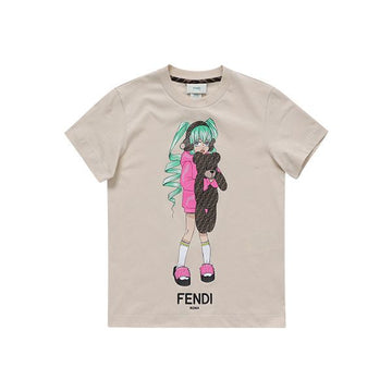 FENDI JFI296 7AJ F1B2Y 子供用 半袖Tシャツ 63072318