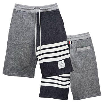 THOM BROWNE 25SS Funmix Klassische Diagonal Binde Baumwoll Loop Shorts 128846527