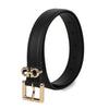 SALVATORE FERRAGAMO Damen Double Gancini Fixierte Gürtel 23-0346 NERO 780415 128844039 [P]