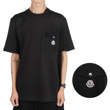 MONCLER ロゴパッチポケットコットンTシャツ 8C00032 89AVF 999 128913871