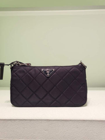 PRADA ナイロン キルティング チェーン ショルダーバッグ ブラック 1BH026 2AS3 F0002 128919717