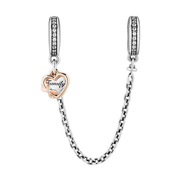 Pandora Family Heart Safety Chain Charm 789541C01 43743781