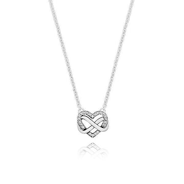 Pandora Sparkling Infinity Heart Silver Necklace 392666C01 63492212