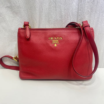 PRADA Vitello Daino Double Bag Crossbody 1BH046 128928140