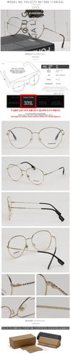 BURBERRY Brille BE1366 1109 Runde Metallrahmen Luxus Goldrahmen 128930685 [P]