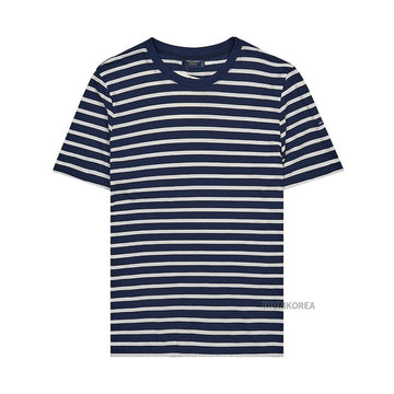 SAINT JAMES 9888 51 MARINE ECRU SS25 メンズ フリュデフ Tシャツ 128932983