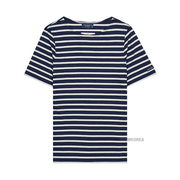 SAINT JAMES 9863 51 MARINE ECRU SS25 ユニセックス レバント Tシャツ 128933086