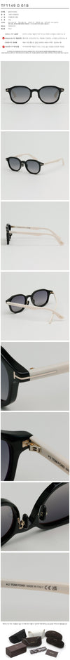 Tom Ford Sunglasses TF1149D 01B Black Horn Rim Gray Gradient Tint Asian Fit 128933396 [P]