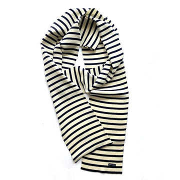 Saint James Striped Scarf Cream 7701 50 42960994