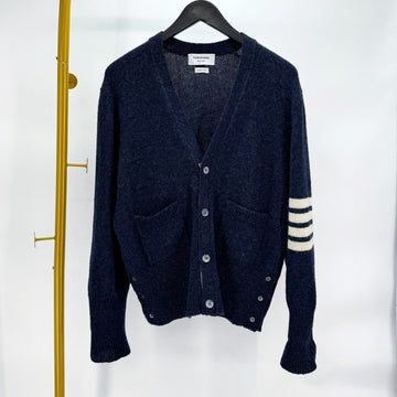 THOM BROWNE Shetland-Rippstrick-Cardigan Navy 129022398