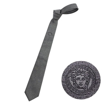 Versace Medusa Silk Tie stamp: 1007310 1A09998 2BU10 129048280