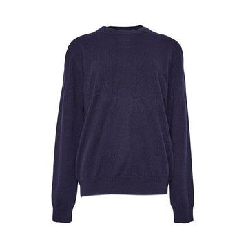 LOUIS VUITTON Cashmere LV-Embossed Crewneck 1A9VUR Navy 129078049