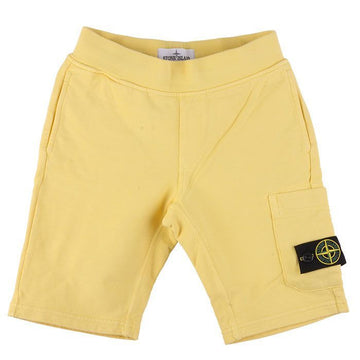 Stone Island Kids Banding Patch Shorts Yellow 761661840 V0030 32329181